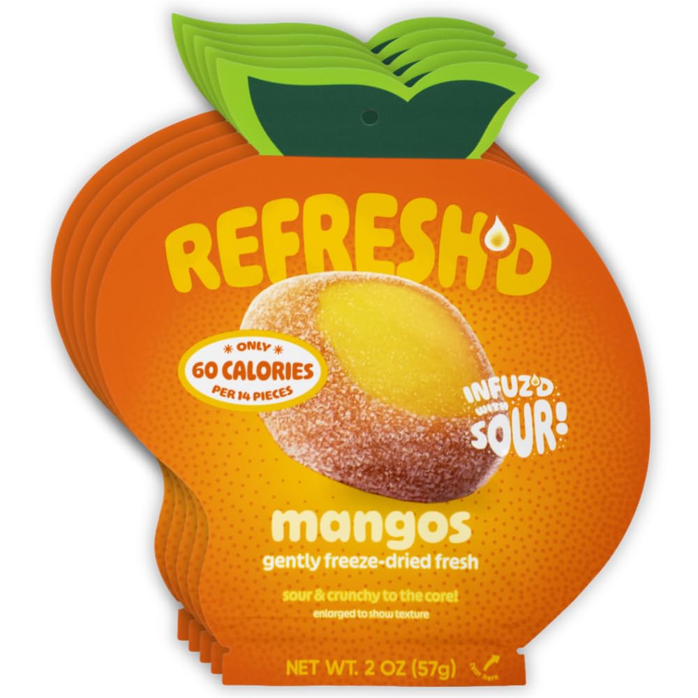 REFRESH'D Freeze Dried Sour Mangos, Real Fruit