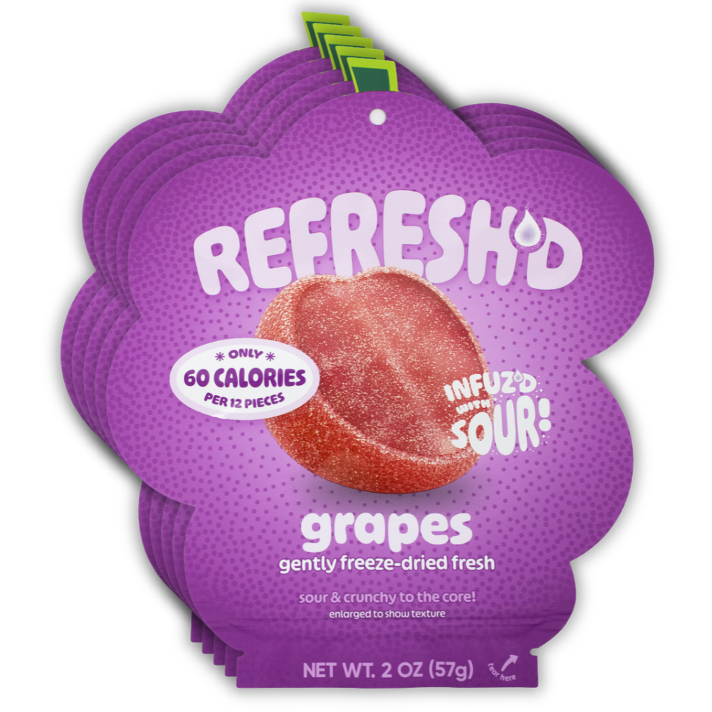REFRESH'D Freeze Dried Sour Grapes, Real Fruit