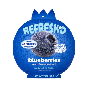 Sour freeze-dried blueberries pouch