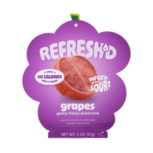 Sour freeze-dried grapes, pouch front