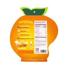 Sour freeze-dried mangos, pouch back with the panel