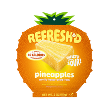 Sour freeze-dried pineapples, pouch front
