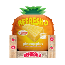 Shelf carton, sour freeze-dried pineapples
