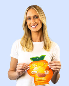 Model studio, square, sour freeze-dried mangos