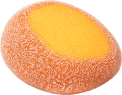 A single freeze-dried sour mango piece